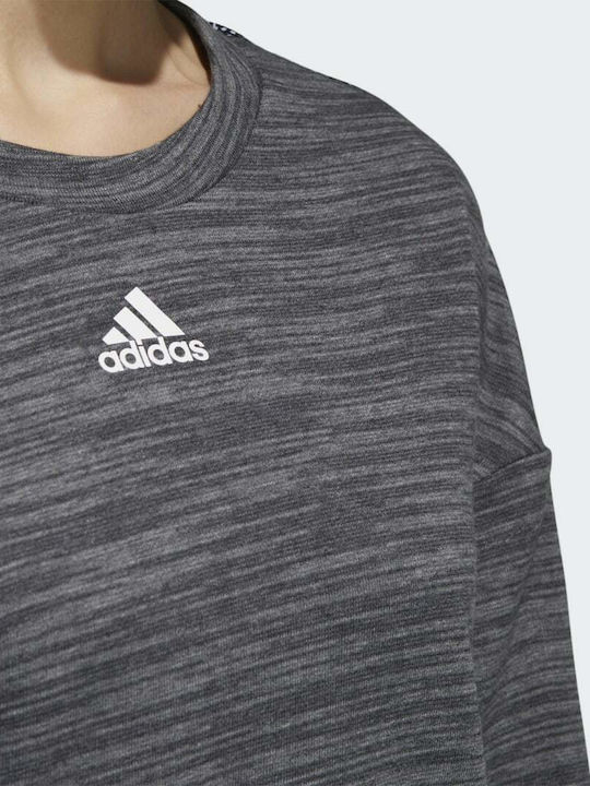 Essentials Tape Cropped Γυναικείο Φούτερ Dark Grey Heather