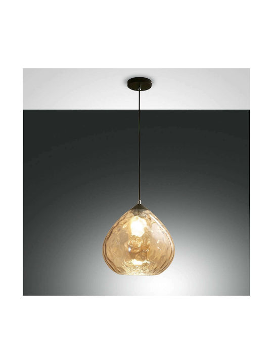 Fabas Luce Gisella Pendant Light Single-Light Bell for Socket E27 Honey