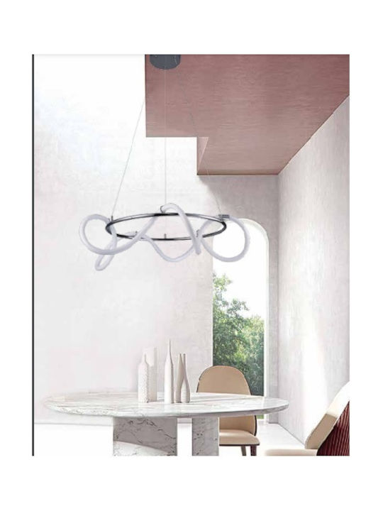 Inlight 6017Α Adjustable Pendant Light Silver 80x80cm