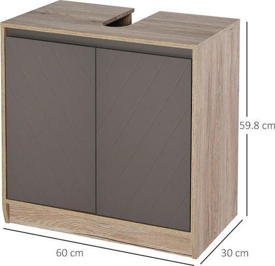 HomCom Countertop without Sink L59.8xW30xH60cm Oak