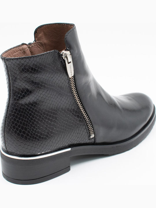 Leather Women's Ankle Boots Black
