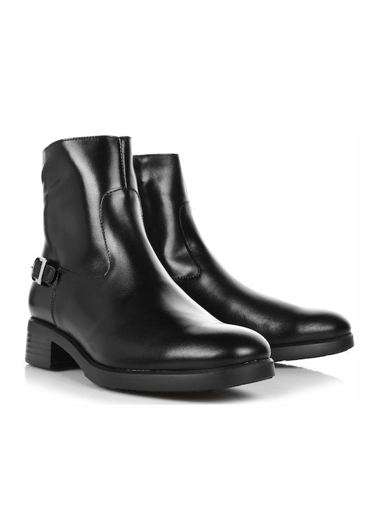 Leather Women's Ankle Boots Black