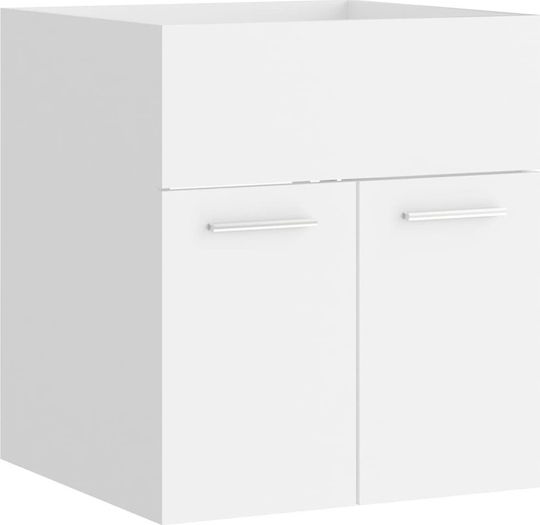 vidaXL Waschtisch mit Waschbecken, Spiegel & Säule L41xB38.5xH46cm Weiß