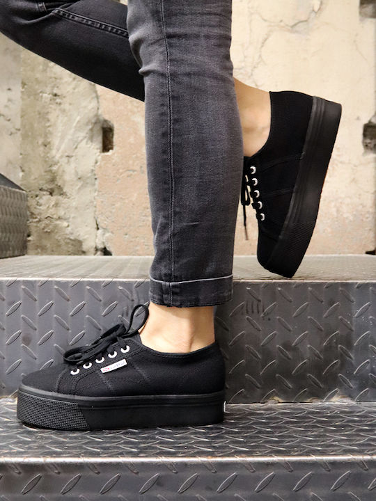 2790 Acotw Linea Up And Down Дамски Флатформи Маратонки Full Black
