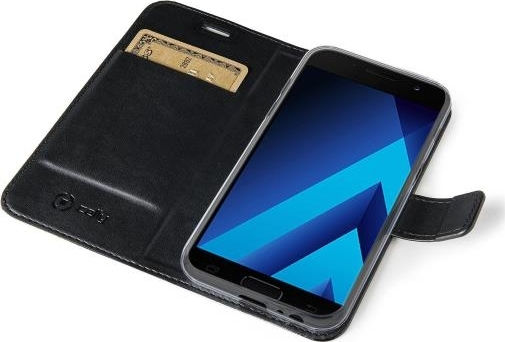 Celly Air Book Synthetic Leather 2mm Black (Galaxy A3 2017)