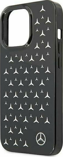 Mercedes-Benz Silver Stars Pattern Back Cover Πλαστικό Μαύρο (iPhone 13 Pro)