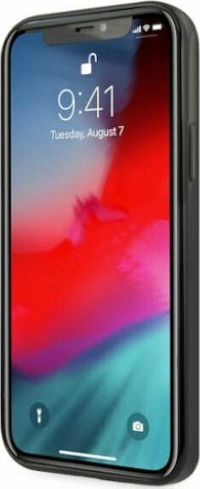 Mercedes-Benz Silver Stars Pattern Back Cover Πλαστικό Μαύρο (iPhone 12 / 12 Pro)