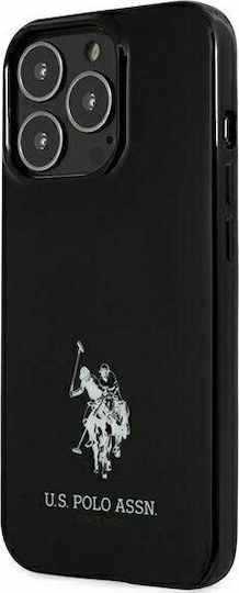 U.S. Polo Assn. Horses Logo Umschlag Rückseite Kunststoff Schwarz (iPhone 13 Pro Max)