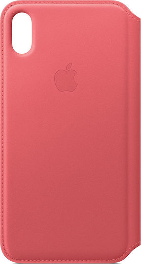 Apple Leather Folio Book Δερματίνης Ροζ (iPhone XS Max)