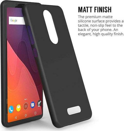 Hurtel Poco F1 Matte Back Cover Σιλικόνης 1.2mm Μαύρο (Pocophone F1)