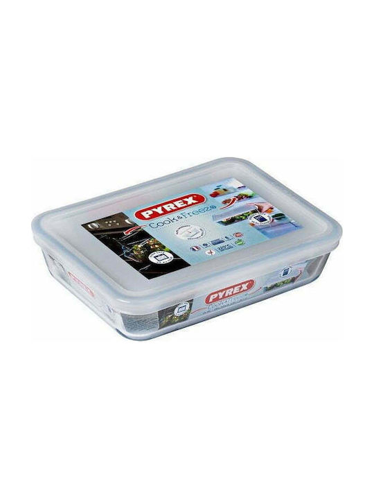 Pyrex C&F Lunchbox Glas Weiß Geeignet für die Mikrowelle 800ml 1Stück