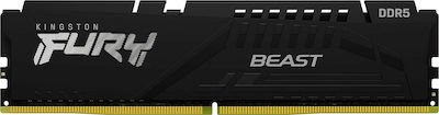 Kingston Fury Beast 16GB DDR5 RAM cu Viteză 4800 pentru Desktop