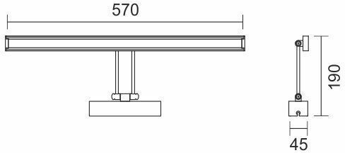 Spot Light Leuchte Wand LED Weiß 57cm Spot Light Leuchte Wand LED Weiß 57cm