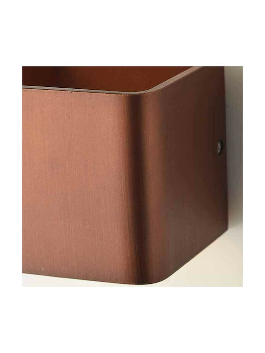 Aca Nephele Modern Lamp Wall with Integrated LED and Warm White Light Copper 25x10x10cm
