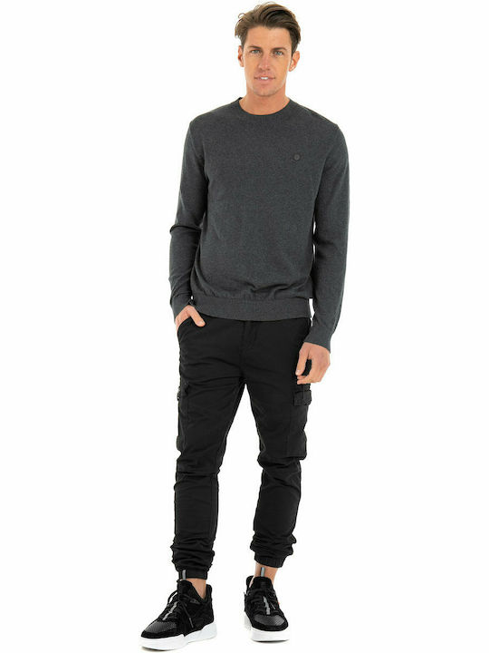 Jack & Jones Herren Langarm-Pullover Dark Grey Melange