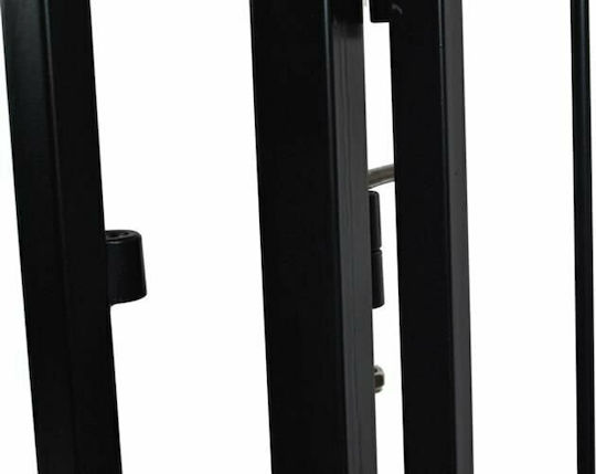 Kaminer 00002961 Metallic Fireplace Screen with 5 Panels 160x60x74.5cm Black