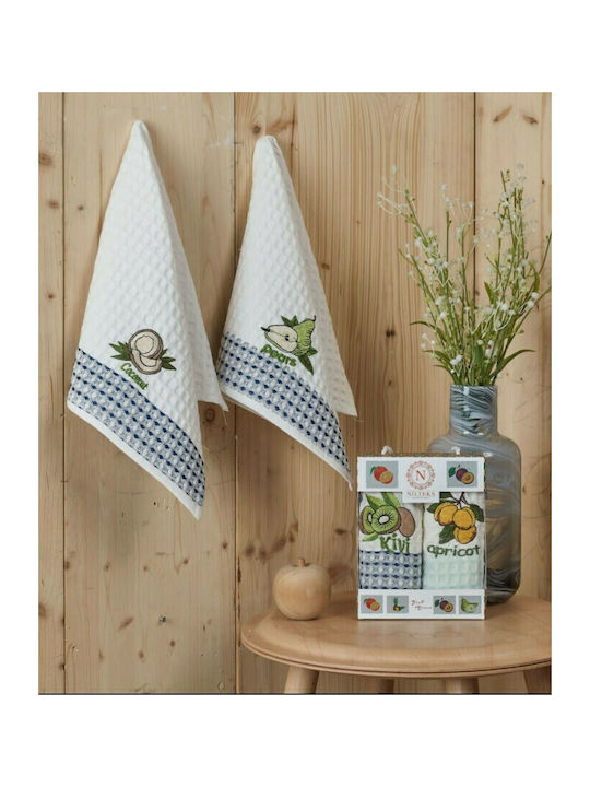 Kipper 108 Towel made of 100% Cotton in White Color 35x50cm 2pcs