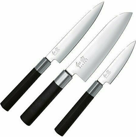 Kai Wasabi Black Σετ Μαχαίρια από Ανοξείδωτο Ατσάλι 3τμχ