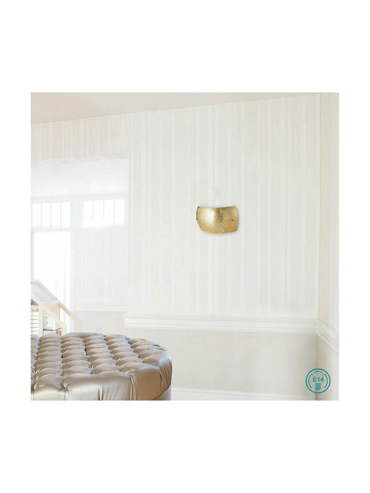 Fan Europe I-Vanity/AP Oro Μοντέρνο Φωτιστικό Τοίχου με Ντουί E14 Μελί 22x8.5εκ.
