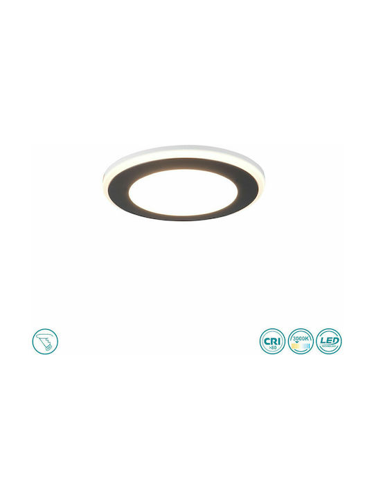 Trio Lighting Aura Στρογγυλό Πλαστικό Χωνευτό Σποτ με Ενσωματωμένο LED και Θερμό Λευκό Φως
