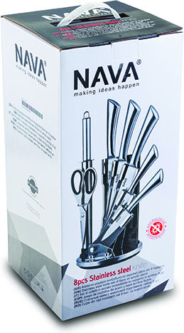 Nava Acer Комплект Ножове с Основа от Неръждаема Стомана