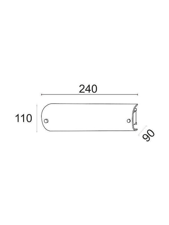 Aca Modern Lamp Wall with Socket E14 White 24x11x9cm