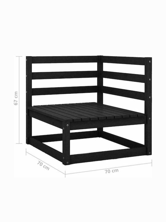 Two-Seater Sofa Outdoor from Pallets with Pillows 140x70x67cm