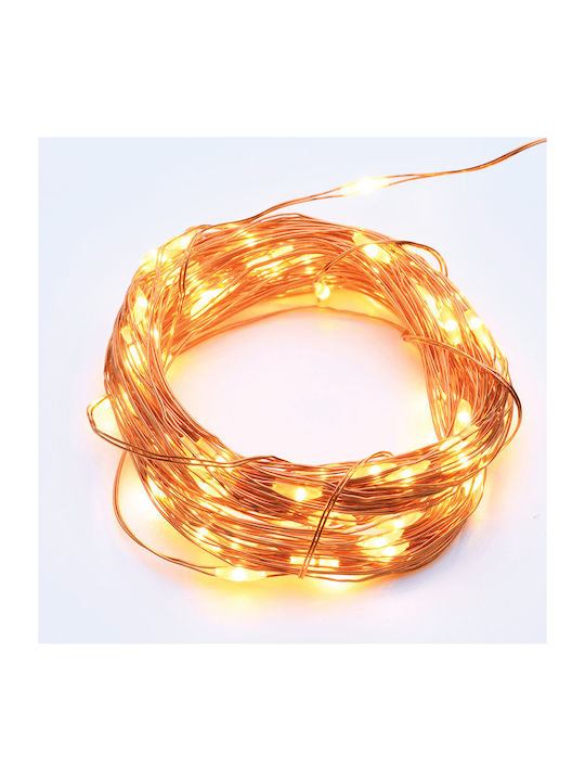 20 Lights LED 2m. Warm White Battery in String 1pcs
