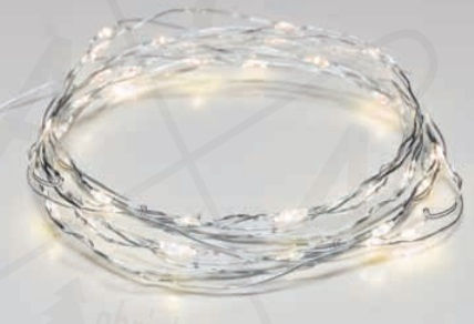 50 Lichterketten LED 5.1m. Warmes Weiß Batterie in Zeichenfolge 1Stück