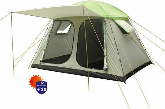 Panda Sky II Σκηνή Camping Πράσινη 3 Εποχών για 4 Άτομα 240x300x190εκ.