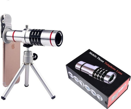 HX-1805 Phone Camera Lens Set Telephoto 18x in Silver Colour