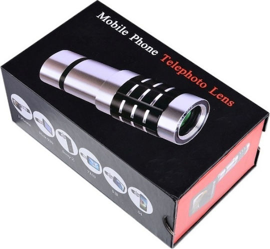 HX-1805 Phone Camera Lens Set Telephoto 18x in Silver Colour