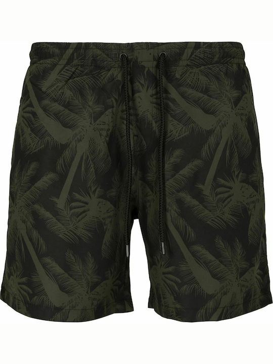 Men's Swimwear Shorts Palm Olive with Patterns