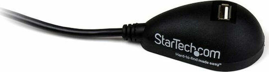 StarTech USB 2.0 Кабел USB-A мъжки - USB-A женски Черен 1.5м USBEXTAA5DSK