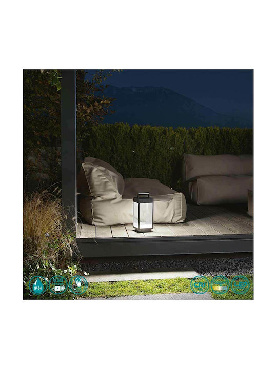 Gea Luce Queen Outdoor Floor Lamp Lantern LED Outdoor Space IP54 Black