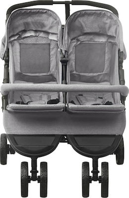 vidaXL Doppelter Kinderwagen Geeignet ab 6+ Monaten Light Grey