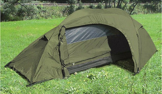Mil-Tec Καλοκαιρινή Σκηνή Camping Igloo Χακί με Διπλό Πανί για 1 Άτομο 240x135x85εκ.