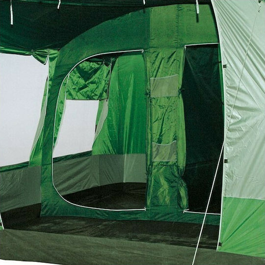 Campus Summer Camping Tent Green with Double Cloth for 7 People 400x330x220cm