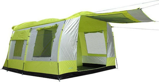 Campus Summer Camping Tent Green with Double Cloth for 7 People 400x330x220cm