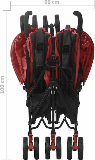 vidaXL Umbrella Stroller Suitable from 6+ Months Red 14.4kg