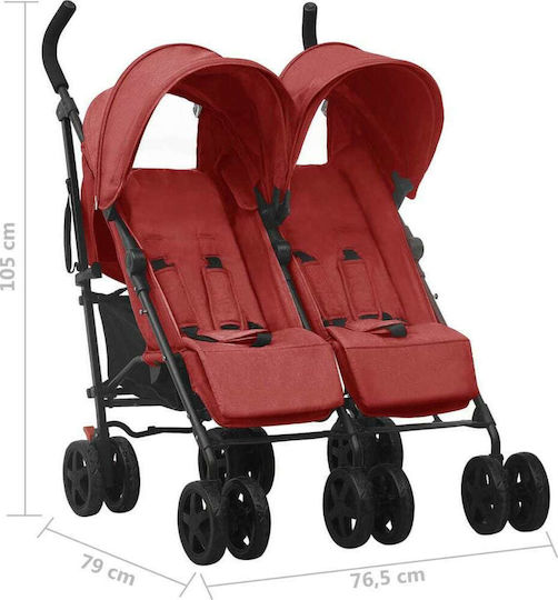 vidaXL Umbrella Stroller Suitable from 6+ Months Red 14.4kg