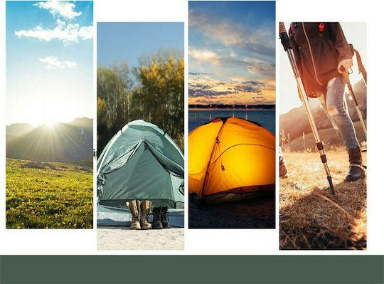 Outsunny Summer Camping Igloo Tent Grey for 4 People 325x183x130cm