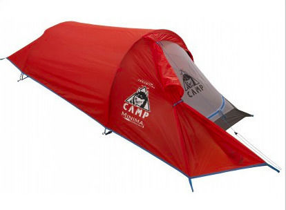 Camp Minima 1SL Camping Tent Tunnel Mountaineering Orange with Double Cloth 3 Seasons for 1 Person Waterproof 2000mm 290x92x67cm