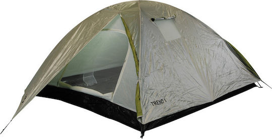 Panda Trend I Summer Camping Tent Igloo Mountaineering Green with Double Cloth for 3 People Waterproof 800mm 210x210x130cm