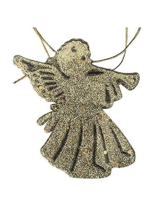 XMASfest 93-2165 Christmas Plastic Angel Ornament Gold 9x10.5cm 2pcs