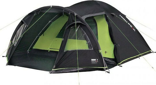 High Peak Mesos 4 Winter Camping Tent Tunnel Black with Double Cloth for 4 People Waterproof 4000mm 360x240x130cm