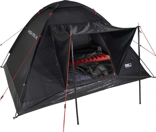 High Peak Beaver 3 Σκηνή Camping Igloo Μαύρη με Διπλό Πανί 3 Εποχών για 3 Άτομα 200x180x120εκ.