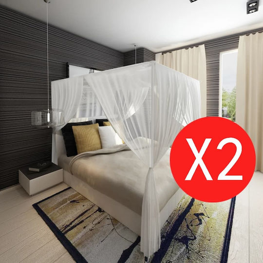 vidaXL Camping Mosquitos Nest White 220x200x210cm