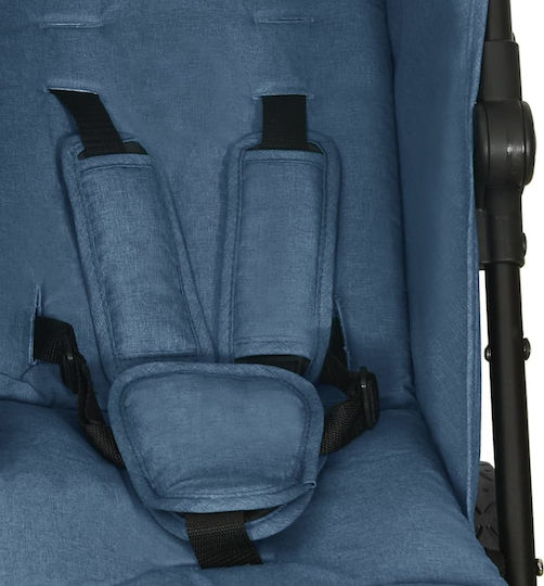 vidaXL Umbrella Stroller Suitable from 6+ Months Navy Blue 14.4kg