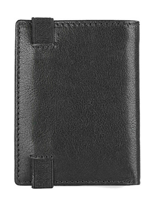 Jaslen Jaslen Men's Leather Wallet with RFID Black